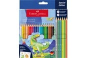 Przybory do pisania i rysowania - Faber-Castell CP Colour Grip dinosaurus 18+6 - 201546