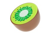 Zabawki drewniane - Bigjigs Wooden Half Kiwi per piece - BJF120