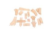 Zabawki drewniane - Bigjigs Wooden Rails Expansion Set 25 pcs. - BJT052