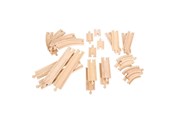 Zabawki drewniane - Bigjigs Wooden Expansion Set Rails and Bends 24 pcs - BJT057