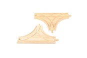 Zabawki drewniane - Bigjigs Wooden Rails - T-junction 2 pcs. - BJT108