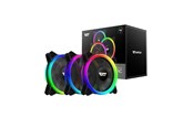 Wentylator obudowy - Darkflash Computer Fan Set ARGB DR12 Pro 3in1 120x120 (black) - Wentylator obudowy - 120mm - Czarny - 16 dBA - DR12 PRO 3in1
