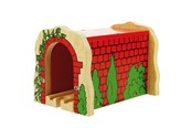 Zabawki drewniane - Bigjigs Wooden Rails - Red Tunnel - BJT135