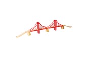 Zabawki drewniane - Bigjigs Wooden Rails - Double Suspension Bridge 7 pieces. - BJT136