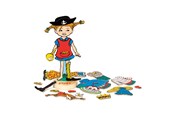 Lalka, mis i akcesoria - Pippi magnetic doll - 18102