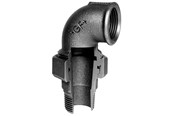 Zlaczki gwintowane - +GF+ angle union 90° black 1'' socket nipple - 770098106