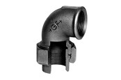 Złączki gwintowane - +GF+ angle union 90° black 2'' socket-socket - 770096109