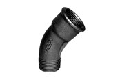 Zlaczki gwintowane - +GF+ long bend 45° black 3/4'' socket nipple - 770040105