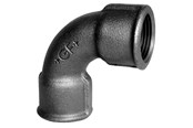 Zlaczki gwintowane - +GF+ short bend 90° black 3/8'' socket-socket - 770012103