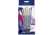 Materiały hobbystyczne - Faber-Castell Brush round 3x and flat 3x on BC - 282891