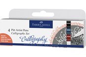 Przybory do pisania i rysowania - Faber-Castell India ink Pitt Artist Pen C 4ct stand. - 167504