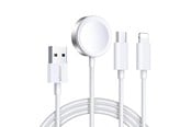 Telefon - Adapter i Ładowarka - Joyroom Apple Watch Magnetic Charger S-IW008 Lightning + USB-C 5V 1.2m (White) - S-IW008
