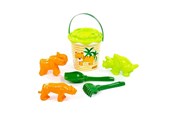 Zabawki na zewnatrz - Cavallino Toys Safari XL Bucket Set with Sand Moulds 7pcs. - 9643SF01