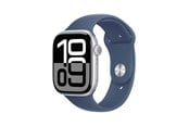 Smartwatch, zegarek i opaska sportowa - Apple Watch Series 10 GPS 46mm - Silver Aluminium Case with Denim Sport Band - S/M - MWWL3QN/A