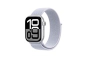 Smartwatch, zegarek i opaska sportowa - Apple Watch Series 10 GPS + Cellular 42mm - Silver Aluminium Case with Blue Cloud Sport Loop - MWX53QN/A