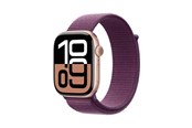 Smartwatch, zegarek i opaska sportowa - Apple Watch Series 10 GPS + Cellular 42mm - Rose Gold Aluminium Case with Plum Sport Loop - MWXC3QN/A