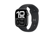 Smartwatch, zegarek i opaska sportowa - Apple Watch Series 10 GPS + Cellular 46mm - Jet Black Aluminium Case with Black Sport Band - S/M - MWY33QN/A