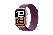 Smartwatch, zegarek i opaska sportowa - Apple Watch Series 10 GPS + Cellular 46mm - Rose Gold Aluminium Case with Plum Sport Loop - MWY83QN/A