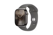 Smartwatch, zegarek i opaska sportowa - Apple Watch Series 10 GPS + Cellular 46mm - Titanium Case with Stone Grey Sport Band - M/L - MWYA3QN/A