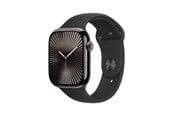 Smartwatch, zegarek i opaska sportowa - Apple Watch Series 10 GPS + Cellular 46mm - Slate Titanium Case with Black Sport Band - S/M - MWYD3QN/A