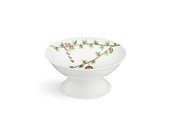Zastawa stolowa - Kähler Hammershøi Christmas Bowl on stand Ø16 cm - White w. deco - 693131