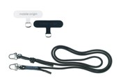Telefon - Inne akcesoria - Mobile Origin Lanyard rope 6 mm - Black - 82 - 163cm - LYR-UNI-BLK