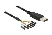 Adapter Sieciowy (karta sieciowa, serwer druku, itp.) - DeLOCK Converter USB 2.0 > Serial-TTL 6 pin pin header connector individually 1.8 m (3.3 V) - 83787