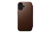 Telefon - Pokrowiec i etui - Nomad Modern Leather Folio - Brown - iPhone 16 - NM01683285