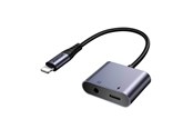 USB hub - Joyroom 2-in-1 Audio adapter SY-L01 Lightning to 3.5mm + Lightning (black) USB hub - SY-L01