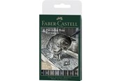 Przybory do pisania i rysowania - Faber-Castell India ink Pitt Artist Pen Grey&Black 8ct - 167171