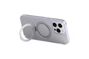 Telefon - Pokrowiec i etui - Joyroom Magnetic protective phone case with holder JR-BP004 for iPhone 15 Pro (transparent) - JR-BP004 iP 15 Pro T