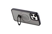 Telefon - Pokrowiec i etui - Joyroom JR-BP004 Magnetic Protective Case with Holder for iPhone 15 (Black) - JR-BP004 iP 15 Black