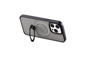 Telefon - Pokrowiec i etui - Joyroom Magnetic protective phone case with holder JR-BP004 for iPhone 15 Pro (black) - JR-BP004 iP 15 Pro B