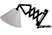 Lampy - Alpe Design Danish designed black wood accordion wall lamp - 3132419