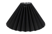 Lampy - Alpe Design Plisowany klosz w czarnym lnianym materiale o średnicy 15 cm - 4141541