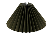 Lampy - Alpe Design Plisowany klosz w szarym lnianym materiale o średnicy 18 cm - 4141838