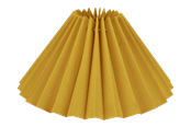 Lampy - Alpe Design Plisowany klosz w żółtego lnianym materiale o średnicy 23 cm - 4142342