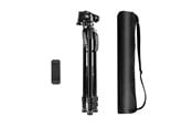 Statyw - Puluz Aluminum Live Selfie Tripod with 3D Head and Phone Holder (Black) - PU3096B