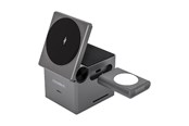 Telefon - Adapter i Ladowarka - Choetech T632-F 3-in-1 15W inductive charger (black) - T632-F