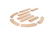 Zabawki drewniane - Eichhorn Train Tracks Tracks Playset 10 pieces. - 100006403