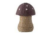 Dekoracje - Bloomingville Mini - Corintha Basket w/Lid - Red - Seagrass - 82048260