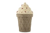 Dekoracje - Bloomingville Mini - Cillie Basket w/Lid - Water Hyacinth - 82058125