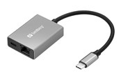Adapter Sieciowy (karta sieciowa, serwer druku, itp.) - Sandberg USB-C Gigabit Network Adapter (with PD) - 136-60