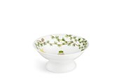 Zastawa stolowa - Kähler Hammershøi Christmas Bowl on stand Ø23 cm - White w. deco - 693130