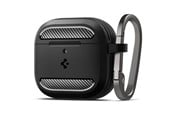 Słuchawki, zestaw słuchawkowy - Spigen Rugged Armor - matte black - AirPods 4 - ACS08642