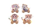 Zabawki dla niemowlat - Joueco The Wildies Wooden Animal with Bead Track - 80115