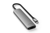 Stacja dokująca - Satechi 7-in-1 USB-C Slim Multiport Adapter with Ethernet - Space Grey - ST-P7SM