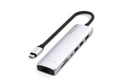 Stacja dokująca - Satechi 7-in-1 USB-C Slim Multiport Adapter with Ethernet - Silver - ST-P7SS