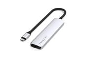Stacja dokująca - Satechi 6-in-1 USB-C Slim Multiport Adapter - Silver - ST-P6SS