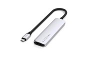Stacja dokująca - Satechi 4-in-1 USB-C Slim Multiport Adapter 4K - Silver - ST-P4SS